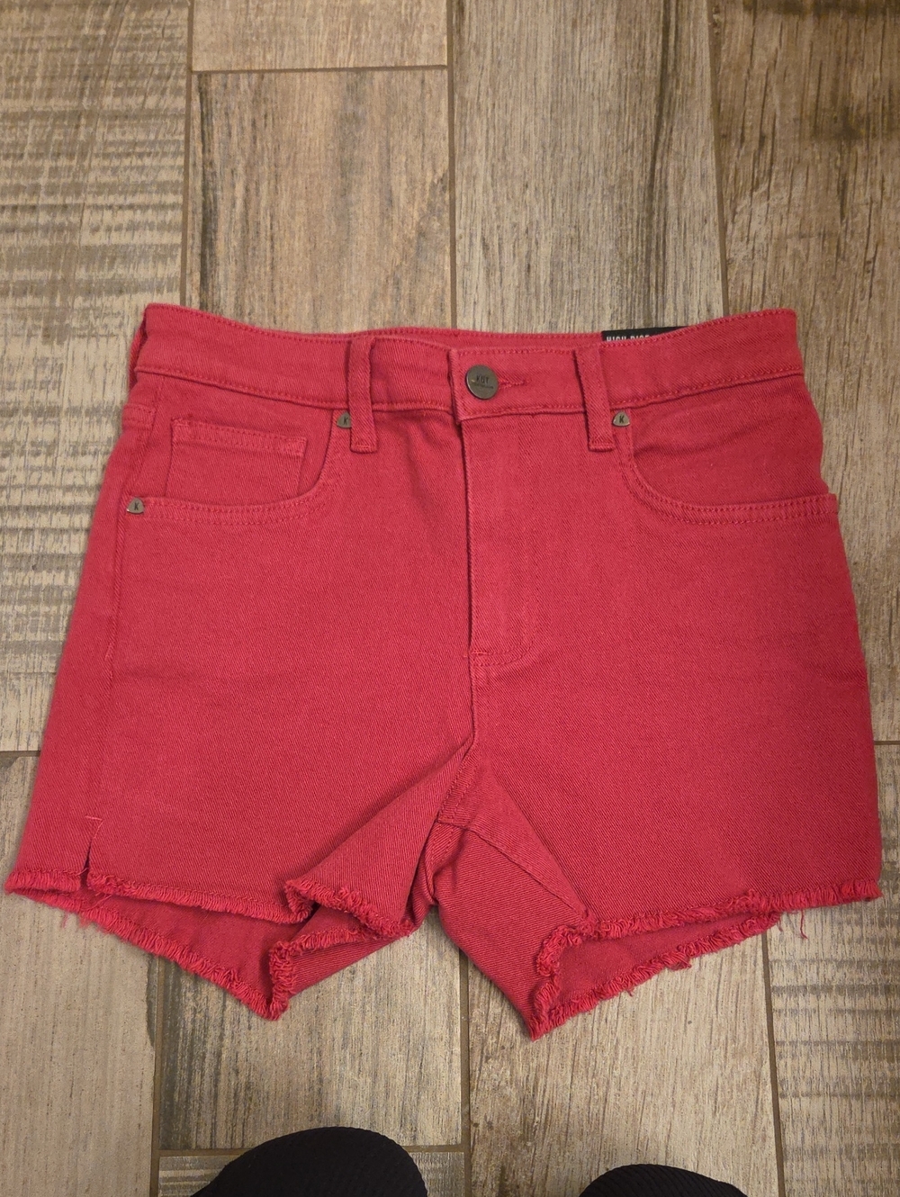 NWT Kut from the Kloth Pink Frayed Hem Denim Shorts
